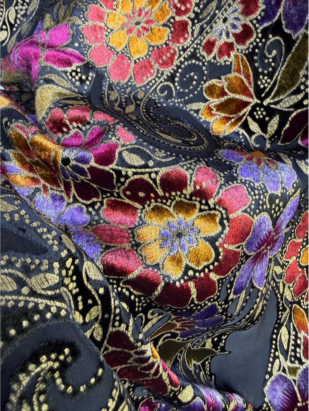 Coldwater Creek Long Bell Sleeve Round Neck Asymmetry Paisley Blouse Size XL - Picture 7 of 8